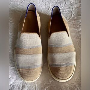 Rothy's OG birch stripe slip-on sneakers size 8